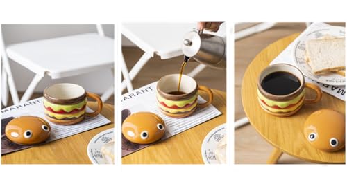 Taza de cerámica con tapa en forma de hamburguesa 11.5 oz miniatura 3