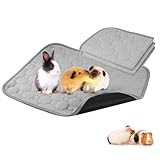 2 Pack Washable Dog Pee Pads, 16x20 Reusable Puppy Pads, Waterproof Anti Slip Bottom Pet Training Pads for Small Animals Rabbit Hamste Bunny Puppy Cat Grey Small