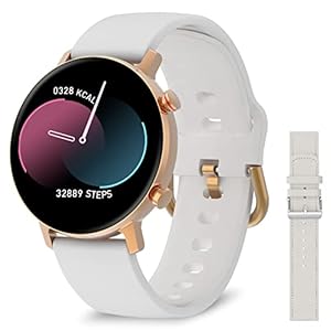 Bebinca Smartwatch voor dames met damesfunctie, 1,1 inch waterdichte sportsmartwatch goud, zuurstof- en hartslagmeter…
