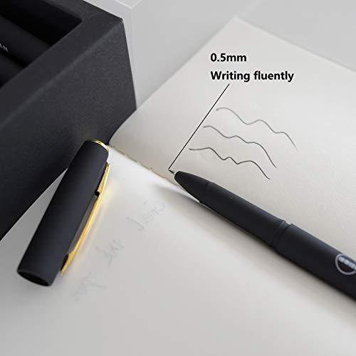Fengtaiyuan P028, Gel Ink Rollerball Pens, Black Ink, Extra Fine 0.5Mm, 28 Pack, Writing Smooth, Cool Pens (0.5-Black-28Pack) #TOP2