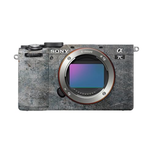 Image of Camera Skin Compatible with Sony A7C Mark II (2023) - Shadow Concrete - Premium 3M Vinyl Protective Wrap Decal Cover - Easy to Apply | Crafted in the USA by MightySkins