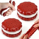 2Pcs Cookies Stress Relief Squishies, Cookies Sticky Squishies Fidget Toys, Ultra-Soft Squeeze Toys, Fidget Toys for Anxiety Relief, Halloween, Christmas, Suitable for Ages 18 and up