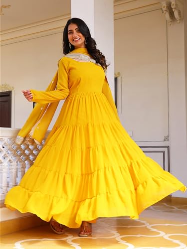 Image of Wedani Georgette Sequins Work Anarkali Kurta Set for Women