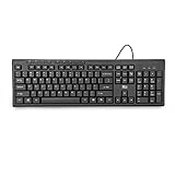 Rii RK907 Ultra-Slim Compact USB Wired Keyboard for Mac and PC,Windows 10/8 / 7 / Vista/XP (Black)