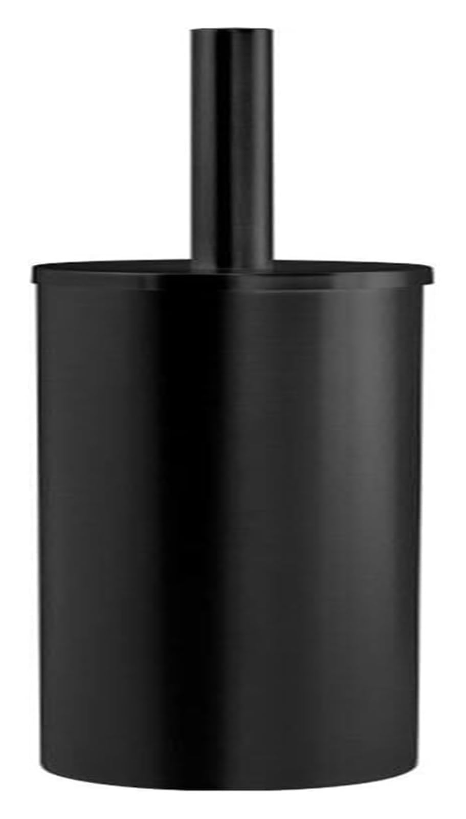 inless Ensemble de brosses de toilette en acier – Nettoyeur de cuvette de toilette avec support, brosse douce anti-rayures pour salle de bain Slish (noir)