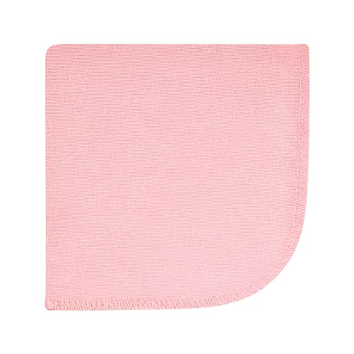 Image of Hudson Baby Unisex Baby Flannel Cotton Poly Washcloths, Pink Blue Pretty Floral 12 Pack, One Size