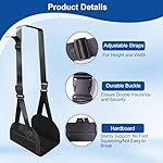 Foot Hammock for Plane Travel, Portable Foot Rest Leg Hammock for Airplane, 2 Straps with an Adjustable Length, Provides Relaxation and Comfortable for Long Flight - Image 3