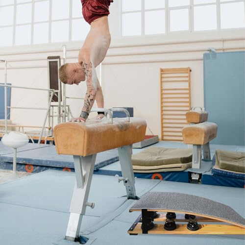 ASENVER Grey Spring Assisted Springboard Spring Boards for Sporter Wooden Spring Pedal Elastic Board for Athletics Training (47.2\" L x 23.6\" W)