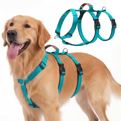 Ledeak Hundegeschirr Ausbruchsicher, Anti Zug Sicherheitsgeschirr Hund, Verstellbare Brustgeschirr mit...