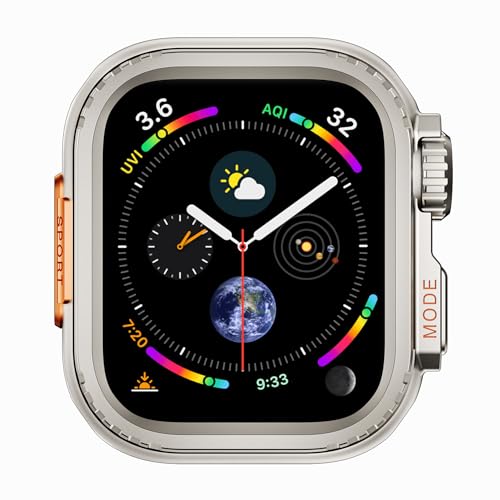 Boîtier Apple Watch 45mm en métal : protection stylée pour le sport et le bureau