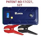 Rumia 2000A Car Jump Starter 20000mAh 12V Auto Battery Booster for Up to 10L Gas or 8L Diesel Engine, High Current Magnification, Instant Start, Design with Patent, with Smart Charging Port, Compass - 8