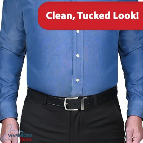 Wardrobe Hackers Shirt Stays for Men - Elastic Black Shirt Garters for Men and Women - Extendable Shirt Keepers