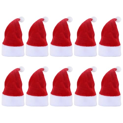 LOOGI Mini Weihnachtsmützen Kleine Nikolausmütze Weihnachtsmann...