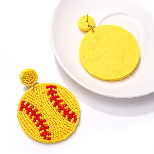 Boucles d'oreilles baseball et basket-ball en perles le cadeau de fête idéal