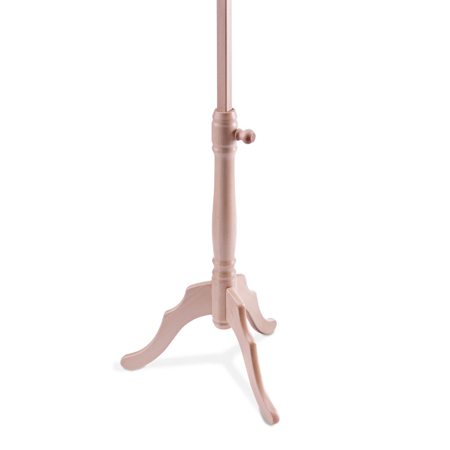 K&M 117 Atril de madera - madera maciza de haya de color natural - Atril para partituras XXL extensible de 96 a 132 cm en estilo barroco