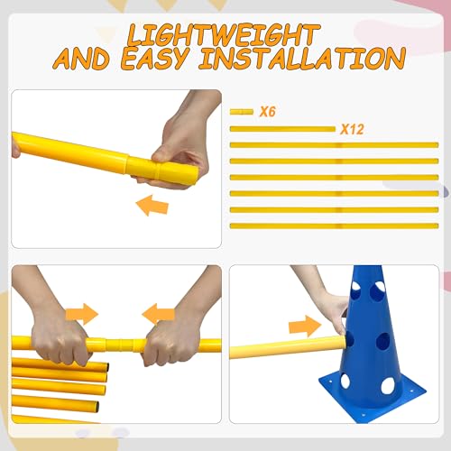 Dog-Agility-Hurdle-Cone-Set-Dog-Agility-Set-Include-12-Agility-Cones-6-Agility-Rods-Dog-Agility-Equipment-with-Carry-Bag Dog Agility Hurdle Cone Set Dog Agility Set Include 12 Agility Cones 6 Agility Rods Dog Agility Equipment with Carry Bag