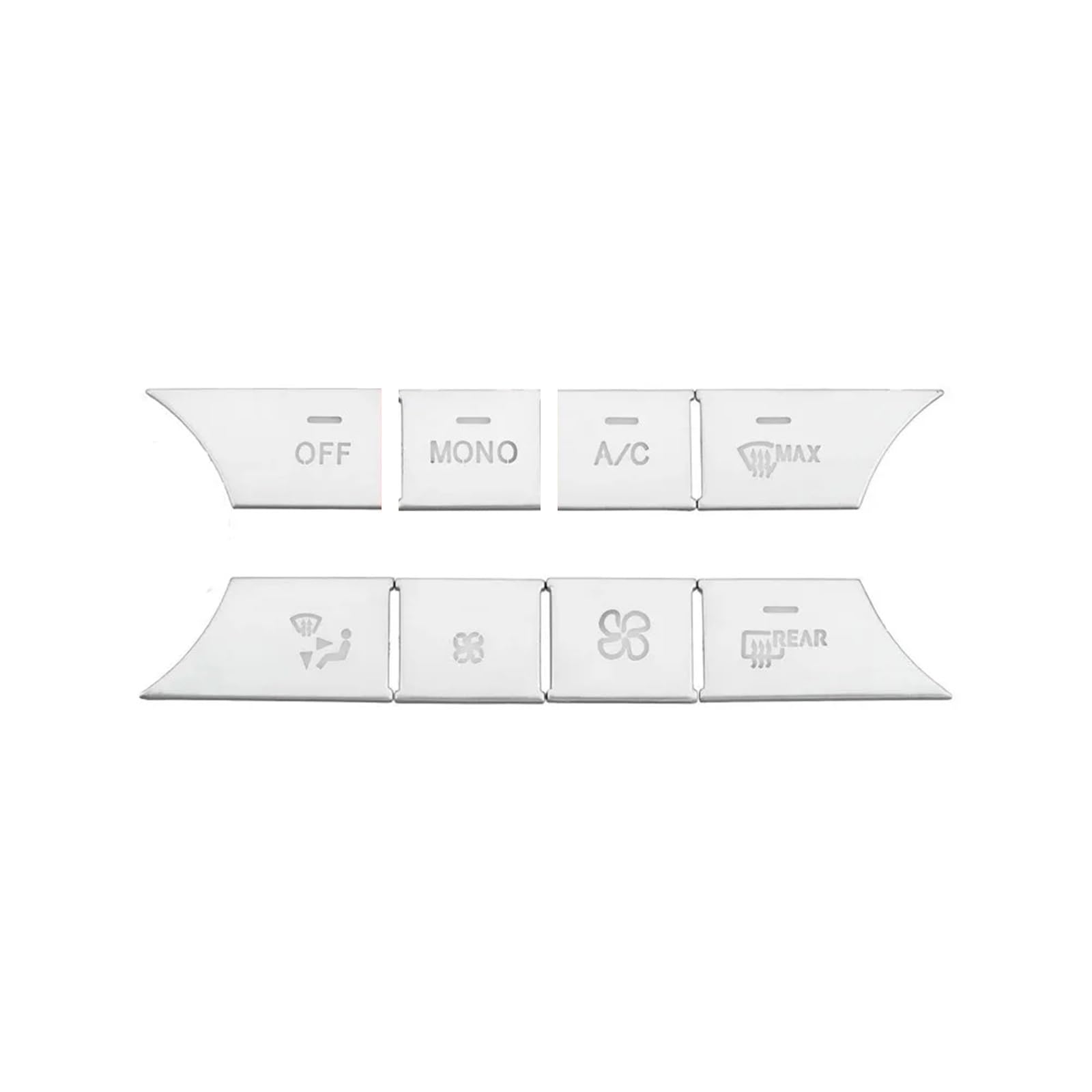 Repair Patch Compatible with Benz C E CLS GLK Class W204 W212 ABS Car Console AC Media Volume AUTO Buttons Sequins Cover Stickers Trim(Mono Silver)