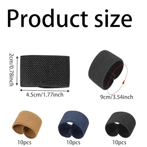 Miniatura 2 de Hoahamay 30 Piezas Trabillas De Cinturón Elásticas Anillos Para Cinturón De Senderismo Soportes Para Correa De Mochila Multicolor Para Asegurar Cinturones Mochilas Eslingas