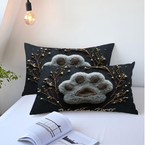 Funda nórdica doble de gato negro 3D en microfibra 200x200 cm 5
