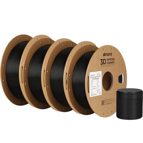 Inland PLA Basics Filament 1.75mm, 1kg Spool – Dimensional Accuracy ±0.02mm, Neatly...