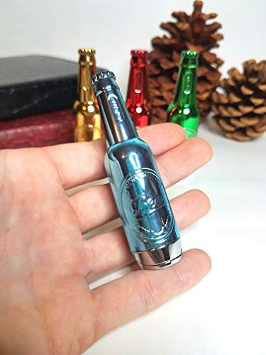 Encendedor de butano con forma de botella de cerveza miniatura 4