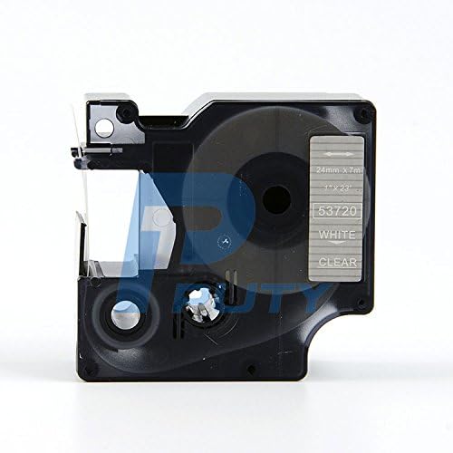Ruban 53720 D1 24mm transparent compatible DYMO écriture blanche - 3