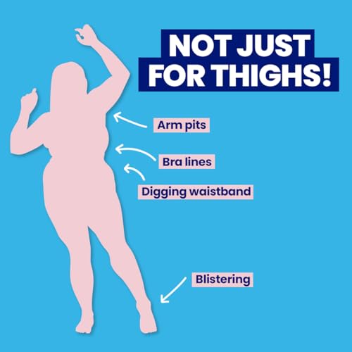 megababe thigh rescue anti-chafe stick  prevents skin chafe amp irritation  thighs arms bra-lines amp more