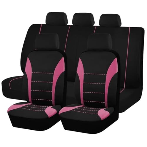Housses de siège auto universelles en polyester rose housse de protection auto 5 places SUV