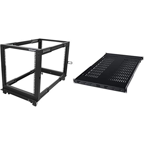 StarTech.com Server Rack and Shelf Bundle for Networking and IT Equipment