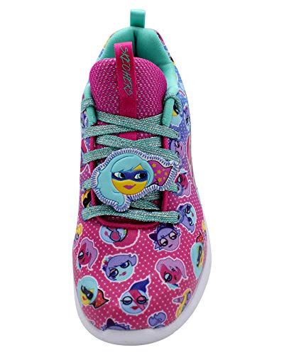 Skechers Girl's Skech Gem - Sport Squad, Training, Neon Pink,Multi, 2 US M Little Kid3