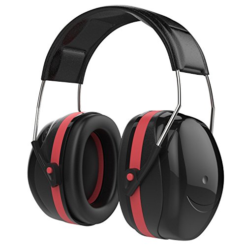 Preisvergleich Produktbild MoKo Noise Cancelling Kapselgehörschützer, Professional SNR 35dB Noise Reduction Gehörschutz Gehörschutz für Jagd, Baustelle - Schwarz + Rot