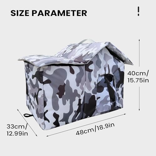 Winter- Wildkatzenhaus Im Freien- 18, 9×15, 75×12, 99 Zoll Outdoor Katzenhaus | Warmes kaufestes Haustierbett Für Garage, Scheune, Terrasse, Hof, G-5