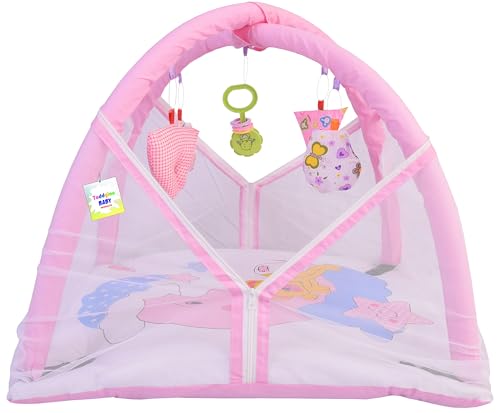 Image of Toddylon Baby Bedding New Born Baby Bed | Mosquito Net | Mattress | Play Gym Bed | Insect Protection Net | Infants | Mosquito Safety Net | Baby Boys Girls (0-6 Months)