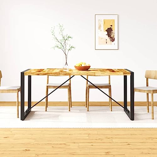 Table de repas en bois de manguier brut de 180 cm pour la cuisine - 3