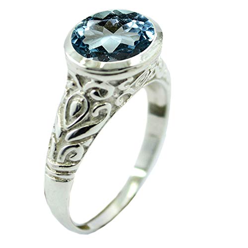 Bague en argent sterling véritable avec pierre précieuse ovale homme au design luxueux