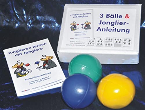3 Bälle & Jonglier-Anleitung (blau, grün, gelb): Große Jonglierbälle (jeweils 68mm/130g) 3 Bälle & Jonglier-Anleitung (blau, grün, gelb): Große Jonglierbälle (jeweils 68mm/130g)