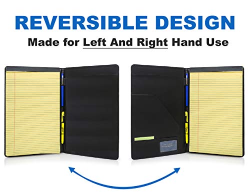 Pasta de tamanho legal – Pasta de portfólio de 21 x 35 cm para bloco jurídico, padfólio profissional