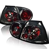 SPEC-D TUNING Smoke Tail Lights Compatible with 2006-2009 Volkswagen Golf MK5 GTI Rabbit R32, Left + Right Pair Assembly