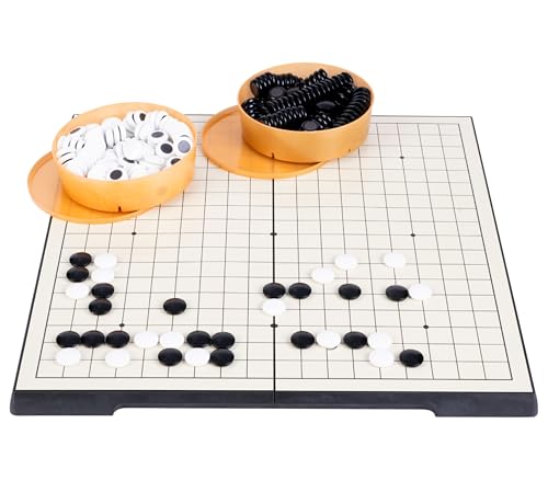 Engelhart-250414 – Juego de Go de Viaje – Tablero Magnético Plegable 36 × 36 cm –...