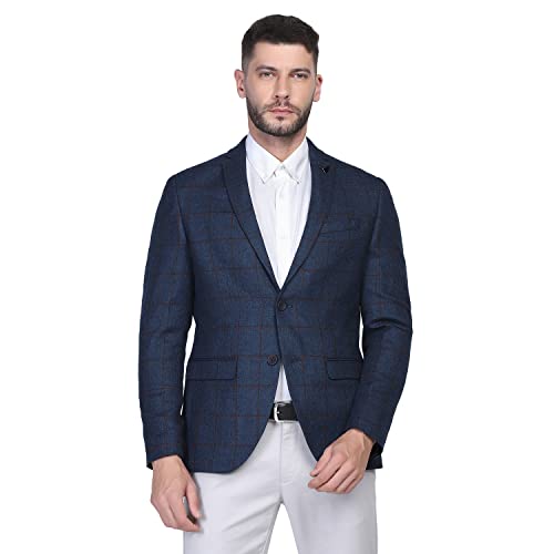 Image of Blackberrys Men Navy Checks Blazers