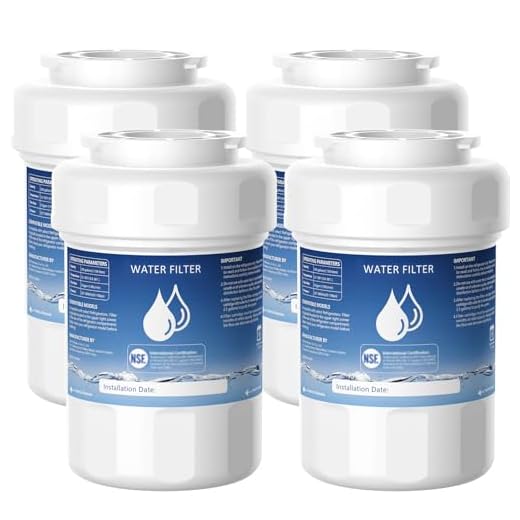 MWF Water Filter Compatible with GE® MWF®, SmartWater MWFP, MWFA, MWFINT, GWF, GWFA, HDX FMG-1, Kenmore® 9991, High Efficiency Filtration and Every 6 Months Value, NSF Certified, 4 Pack