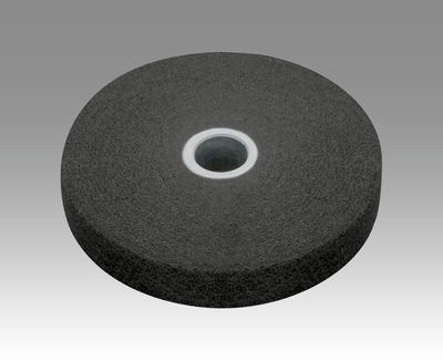 3M Scotch-Brite XL-UW Unitized Silicon Carbide Soft Deburring Wheel - Fine Grade - Arbor Attachment - 6 in Diameter - 1 1/4 in Center Hole - 1 in Thickness - 15828 [PRICE is per CASE]