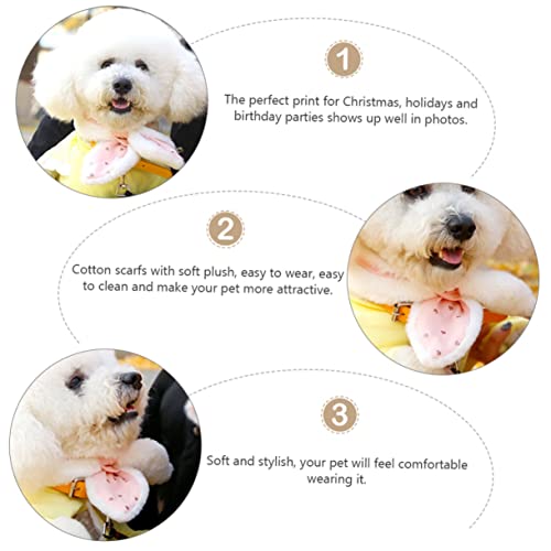 Bandana pour chat et chien YARNOW en coton rose | Lot de 3 bavoirs triangle