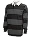 Charles River Apparel Unisex-Adult's Classic Rugby Shirt, Black/Grey, XL