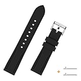 Super Material: Das Uhrenarmband besteht aus langlebigen Silikon-Mterialien, angenehm zu tragen. Schweiß-, regen-, spritz- und wasserfest ist.