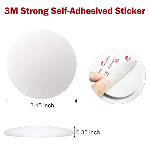 Door Stopper Wall Protector (4 Pack), 3.15\" Door Stopper Bumper Door Knob Guard Silicon 3M Self Adhesive Prevent Damage to Wall, Doorknobs, Refrigerator Door, White