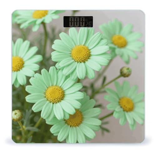 Báscula digital para cuerpo Daisy color verde pastel miniatura 1