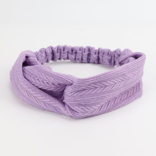 Image of DRESHOW 8 Pack Headbands for Women Yoga Knotted Headbands Elastic Criss Cross Hair Accessories Sports Head Wrap Non Slip