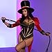 Leg Avenue Womens 2 PC Ravishing Ringmaster, includes gold trimmed garter teddy with snap crotch and attached velvet tail coat, and top hat, LARGE, Multicolor