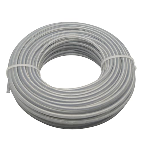 Accesorios universales para cortacésped: hilo de nylon con alambre de acero de 3 mm x 15 m, cuerda para máquina de poda miniatura 4